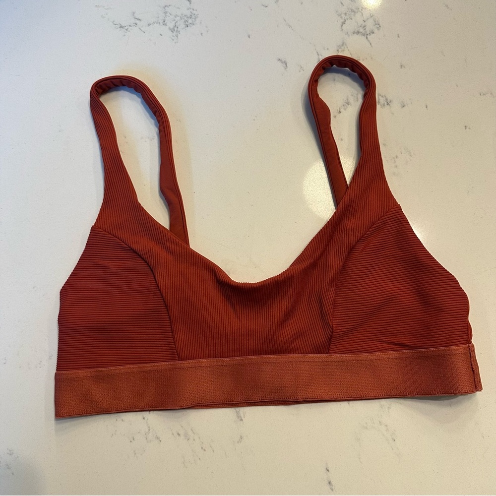 Boys + Arrows Ribbed Knit Swim Bikini Top size Small
